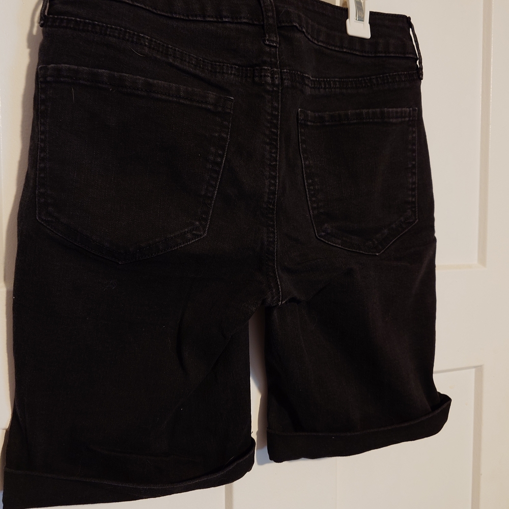 Bermuda Black Denim Jean Shorts Jorts - Size 5